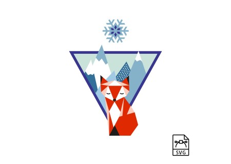 Mountain fox - Vector graphics