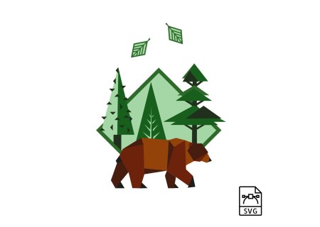 Brown bear - Vector graphics